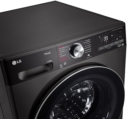 LG W4WR7096YB, Klasse D, Frontlader-Waschtrockner 9 - 6 kg, 62 x 60 x 85 cm, Wi-Fi, AI Direct Drive, Tiefenreinigung mit Dampf, TurboWash 360, Große Kapazität, Außentür aus gehärtetem Glas, Weiß
