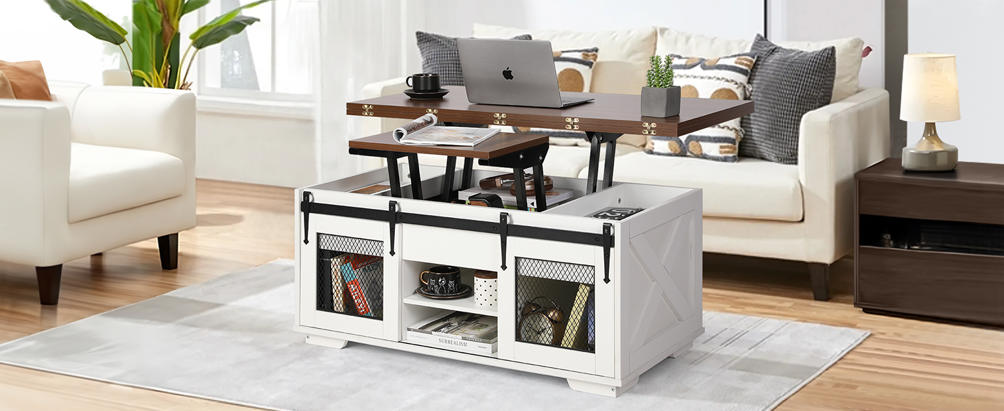 Mesa de centro elevable