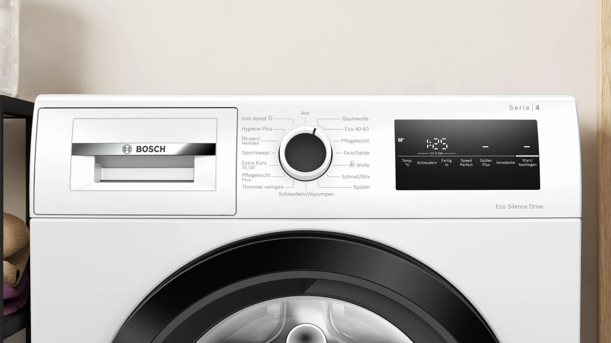 2025 Bosch WAN282K3, Serie 4, Lavatrice a Caricamento Frontale, 8 kg, 1400 giri/min, SpeedPerfect, Massimo Risparmio di Energia e Acqua, Funzione Aggiungi Capi, Igiene Elevata, AquaStop, IronAssist