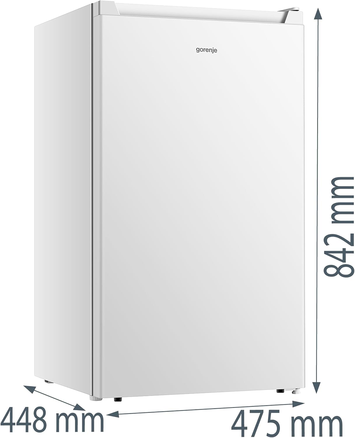 Gorenje F39EPW4 Tischgefrierschrank/Freistehend/Energieeffizienzklasse E / 61 Liter Gesamtvolumen/Türanschlag wechselbar/ 38dB (C) Geräuschpegel/H x B x T: 84,2 x 47,5 x 44,8