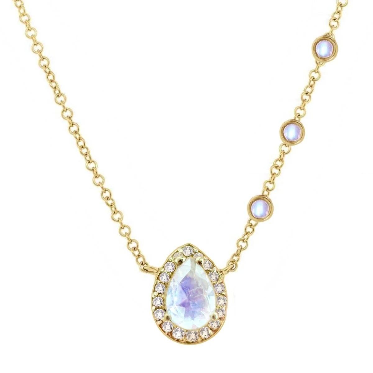 Laihas Luxury  Gold Twinkle Topaz and Moonstone Necklace
