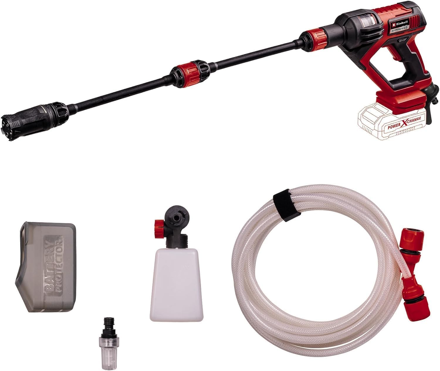 Einhell Akku-Druckreinigerpistole HYPRESSO 18/24-1 Power X-Change (18 V, 24 bar, Mobile Reinigung und Bewsserung, 240 L/h, inkl. Zubehr, ohne Akku & Ladegert)
