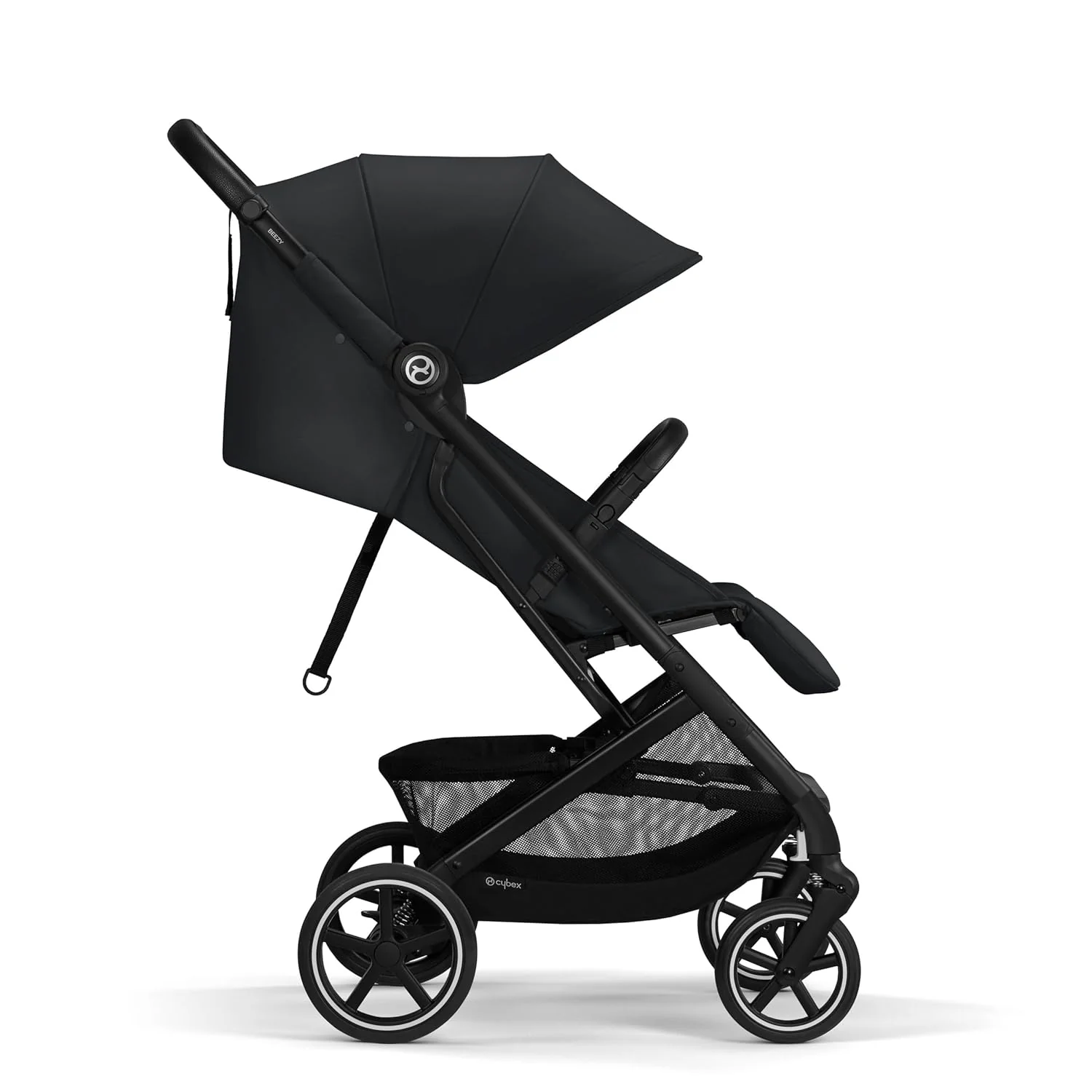 Cybex Gold Kinderwagen Beezy mit One-Pull Harness, Ab Geburt bis ca. 4 Jahre (max. 22 kg), Kompakt und ergonomisch, Almond Beige (Beige mit schwarzem Rahmen)