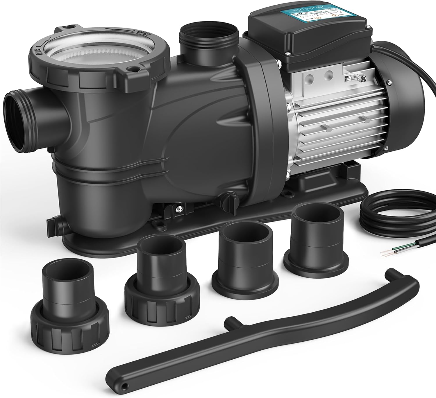 In/Above Ground Pool Pump  Self Primming High Flow (with Timer  2HP  8120 GPH  220V)