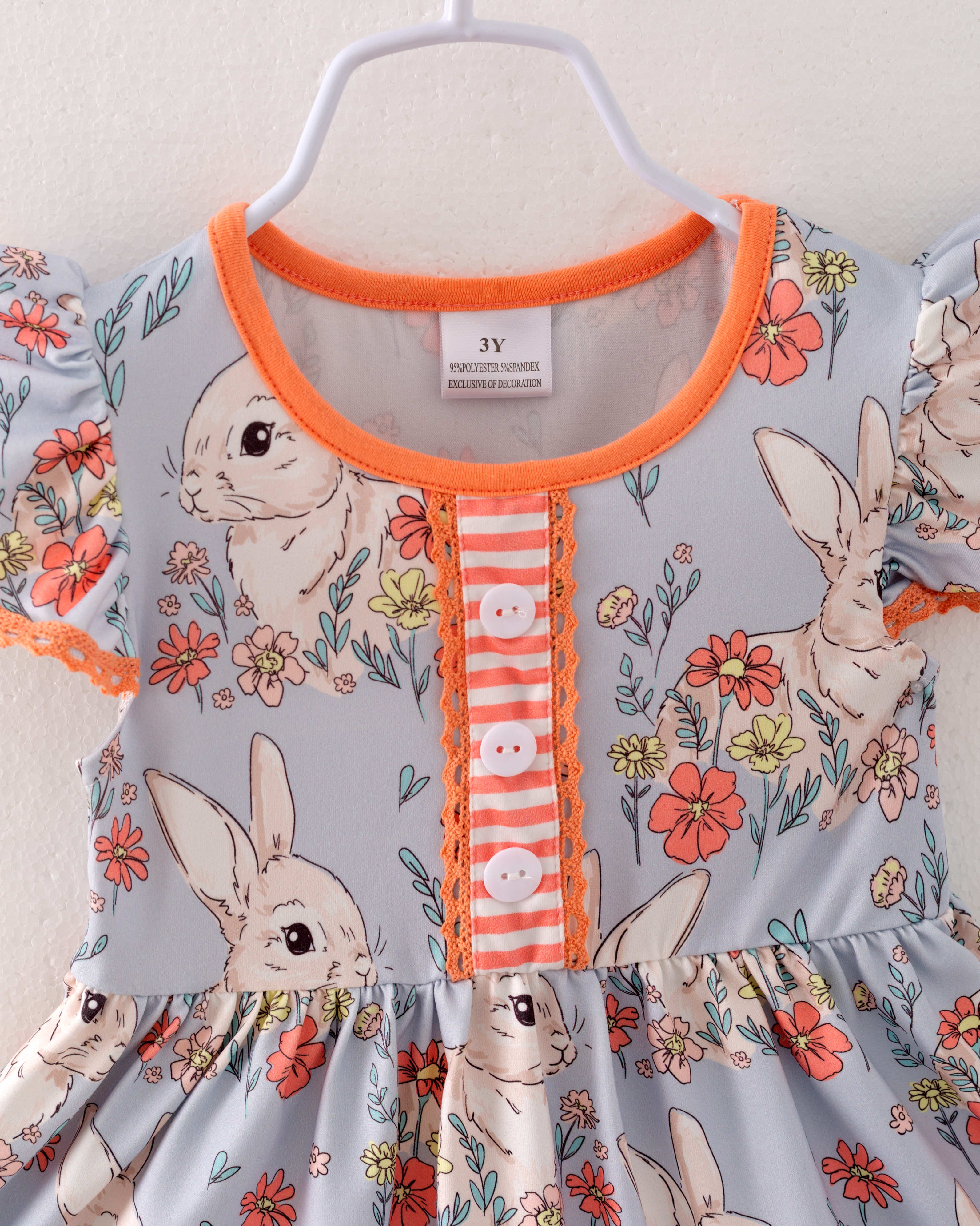 Easter Bunny Ruffle Girl Outfit