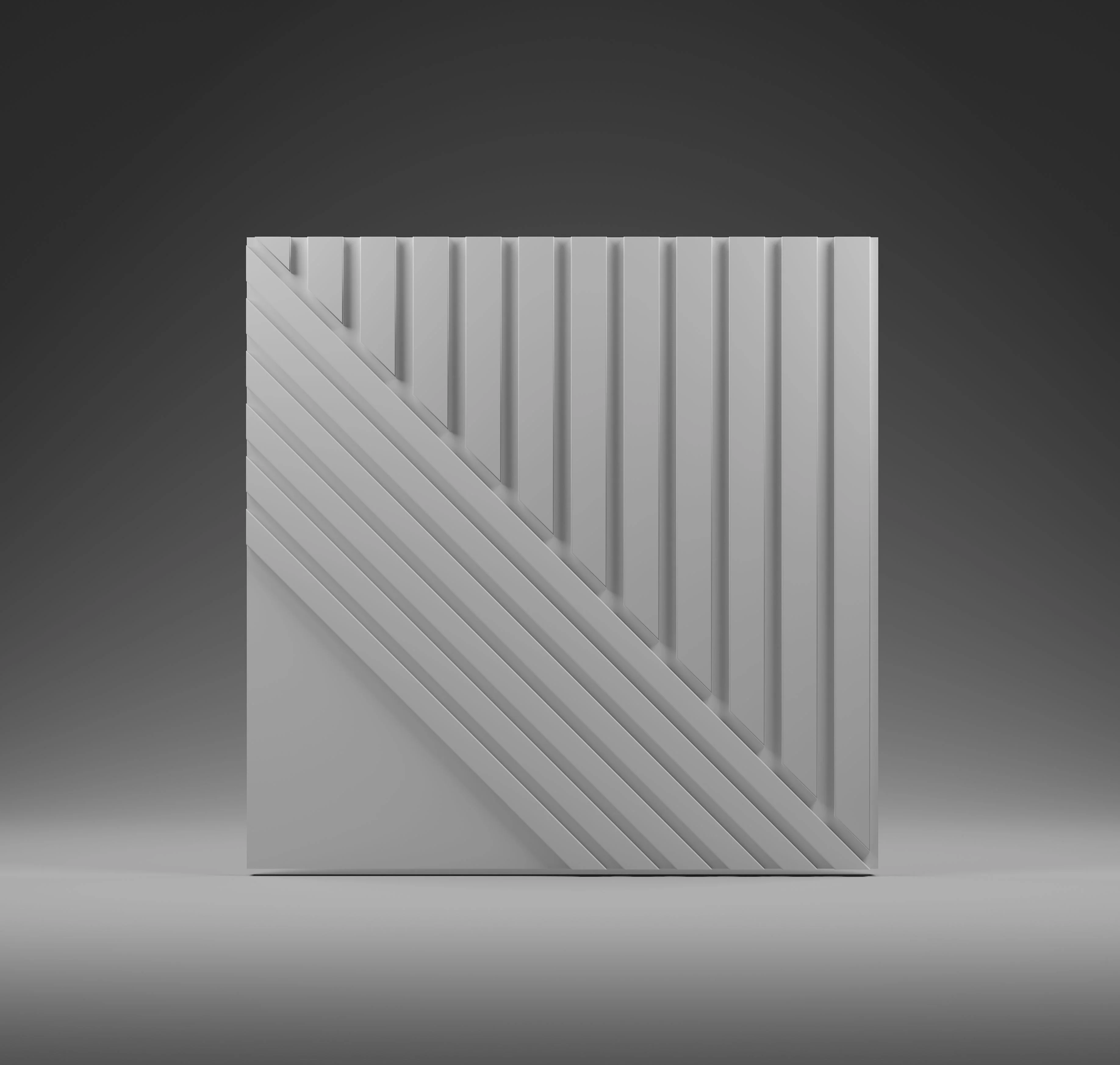 GYPSUM 3D WALL PANEL | TRINITY + LED 0021