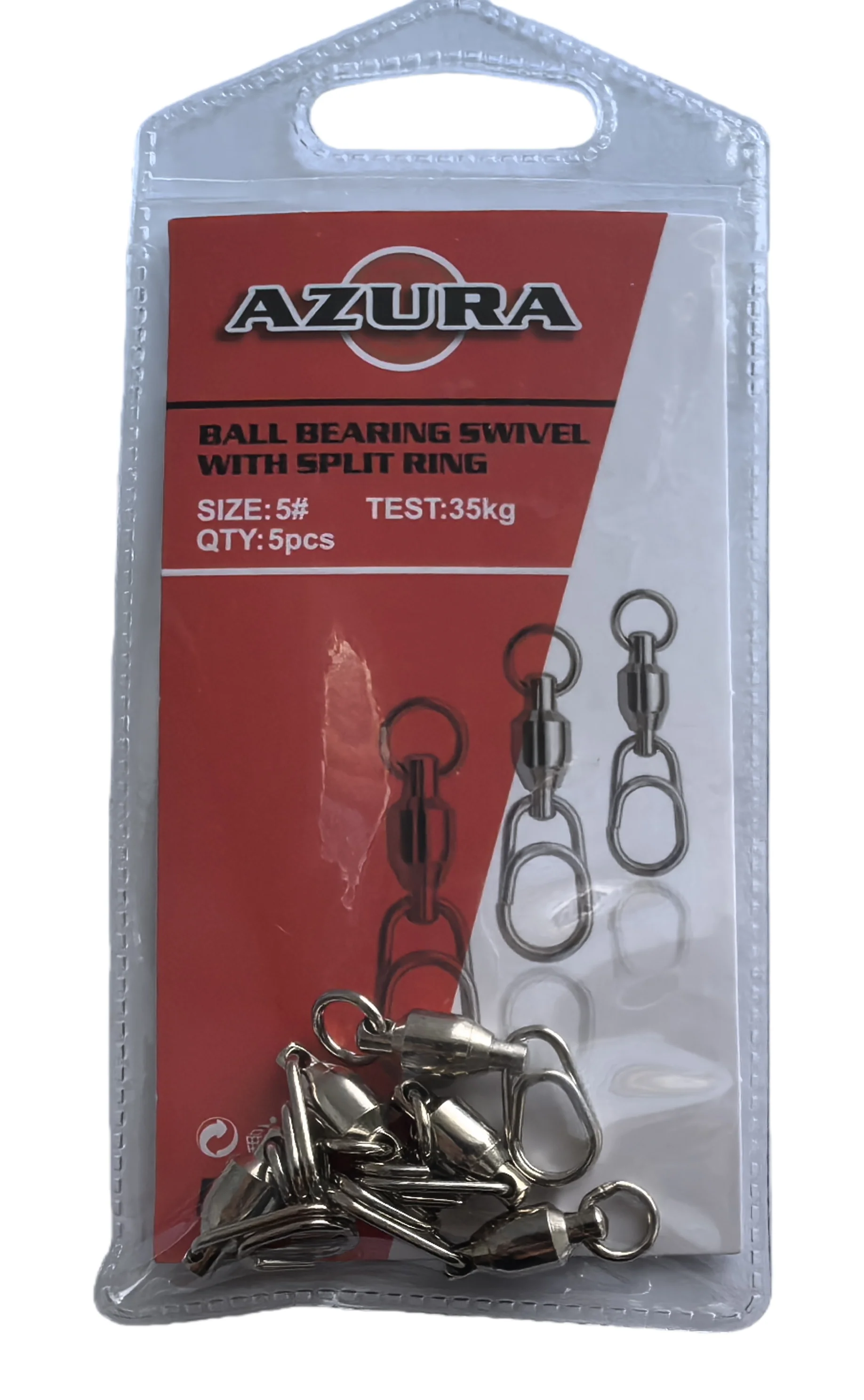20pcs Fishing 5# Ball Bearing Swivel with Quick Snap �C Heavy Duty Fishing Connector