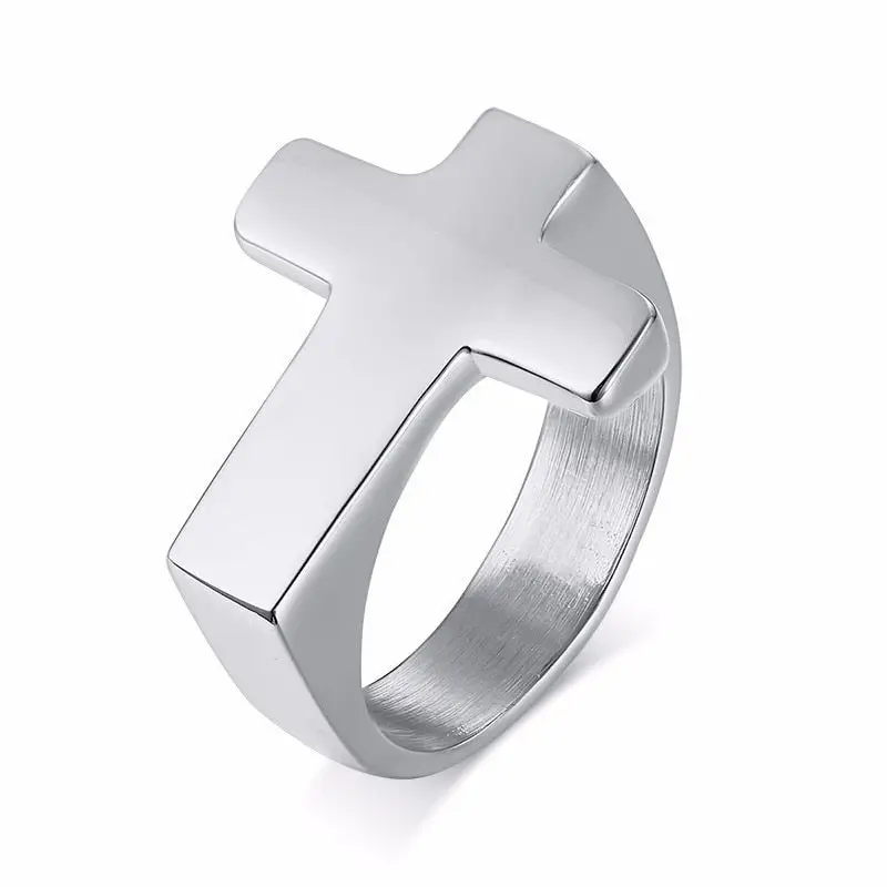 Mens Cross Ring | Hip Pop Jewelry | Ring with Cross | Gift for Him