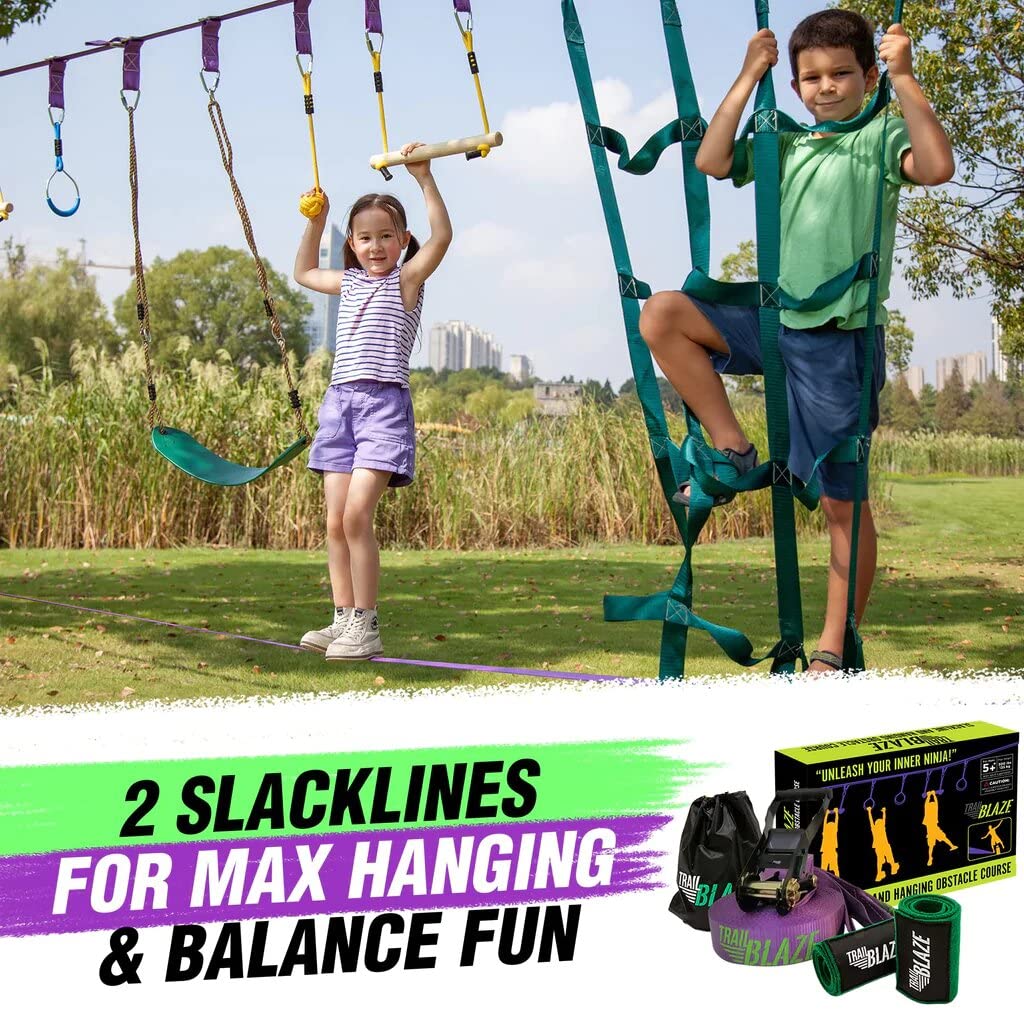 Trailblaze Ninja Warrior Obstacle Course for Kids Outside