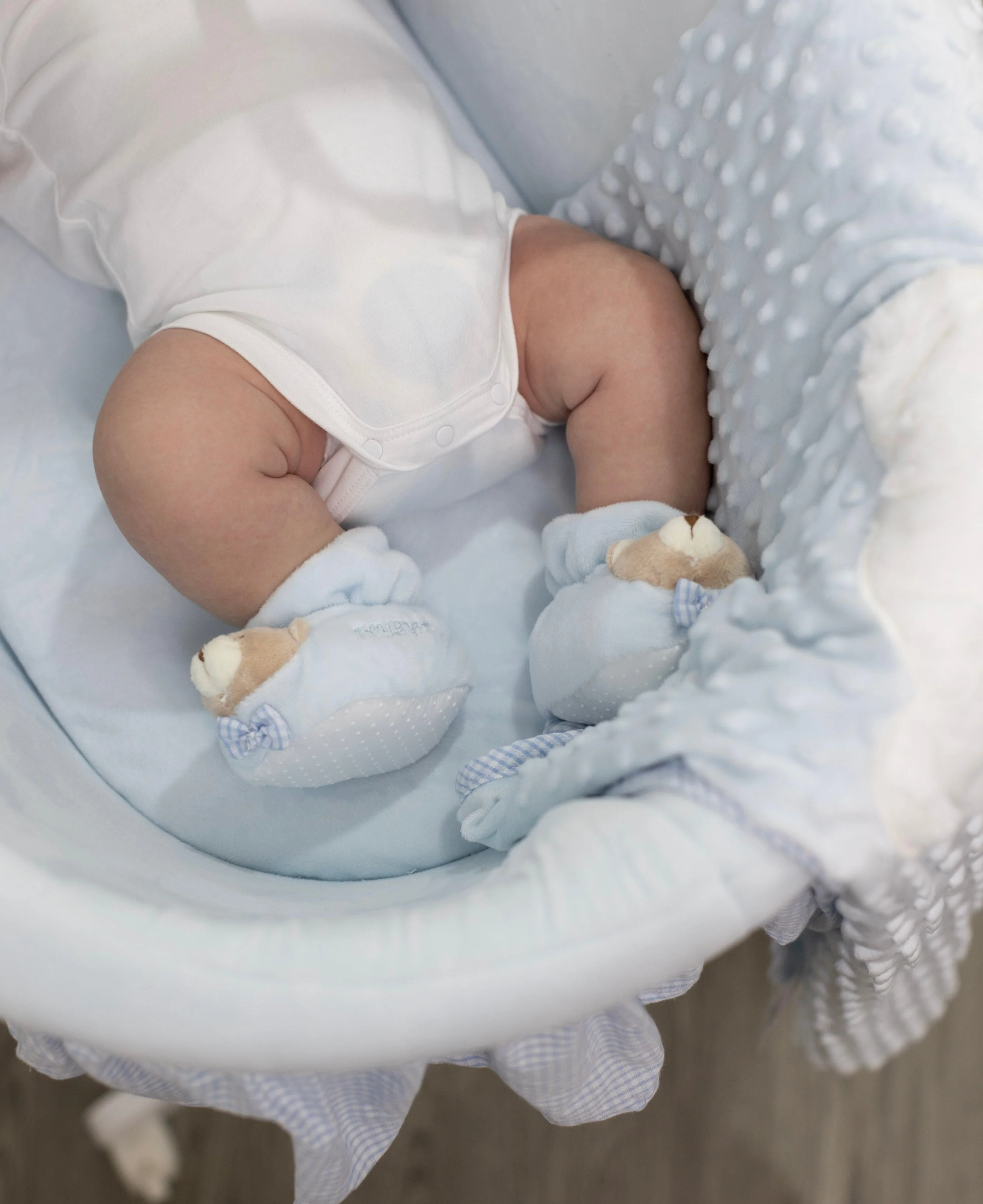 Bear Baby Booties | Blue