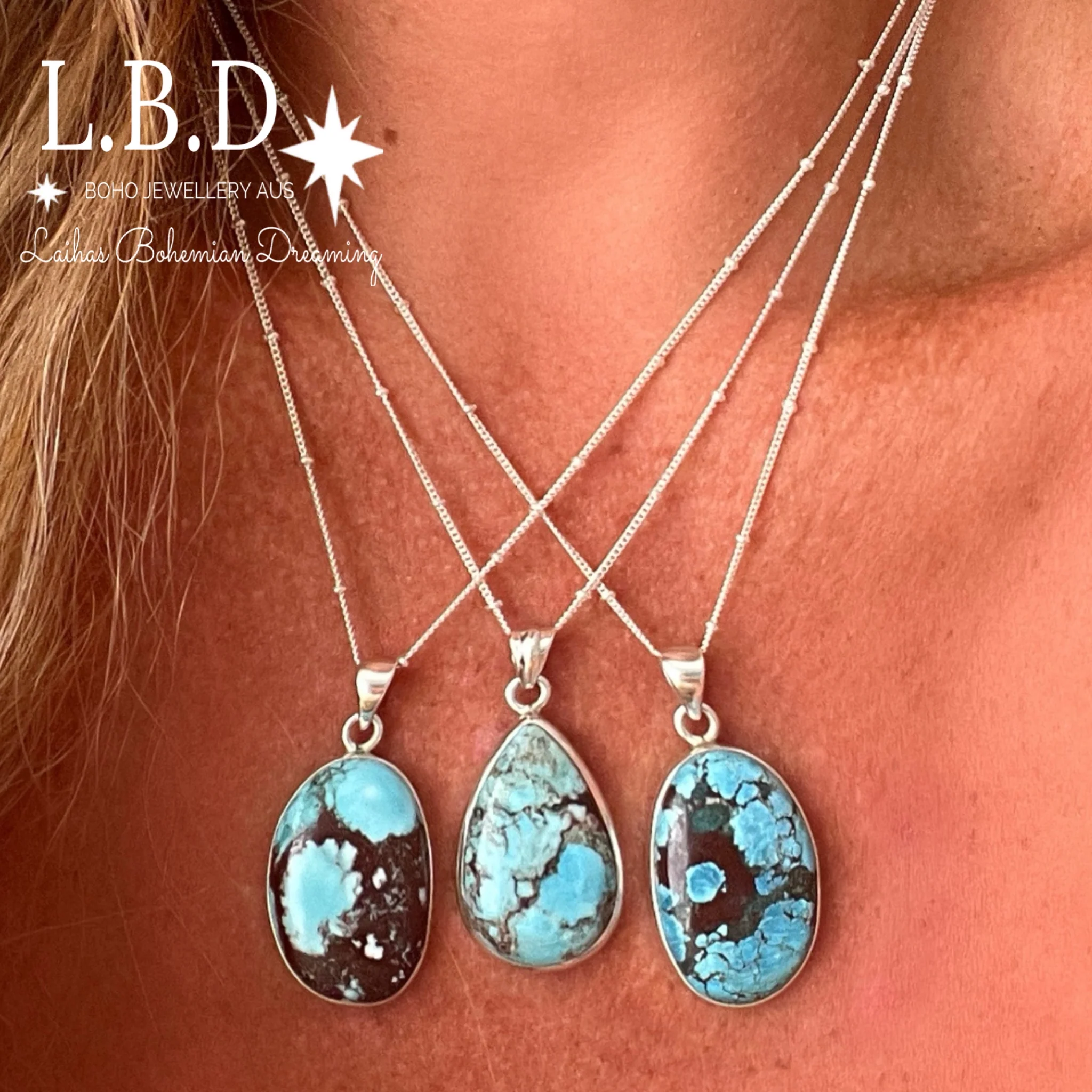 Laihas Genuine Turquoise Necklace