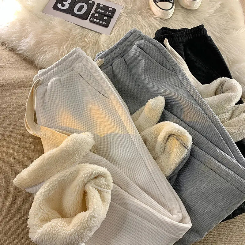 Women��s Fleece-Lined Lounge Pants Relaxed Fit for Cozy Comfort