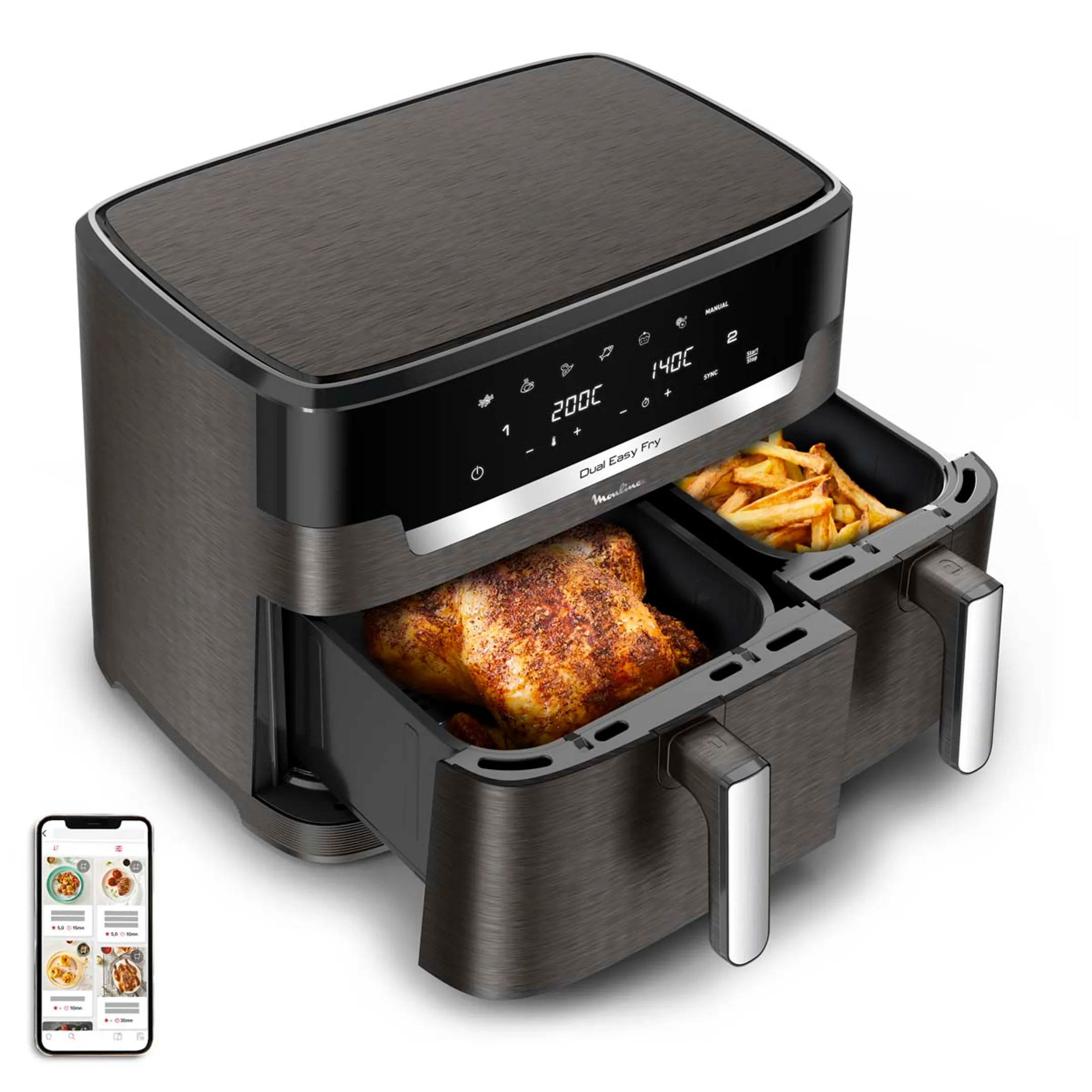 Moulinex Airfryer Dual Easy Fry XXL EZ942HF0
