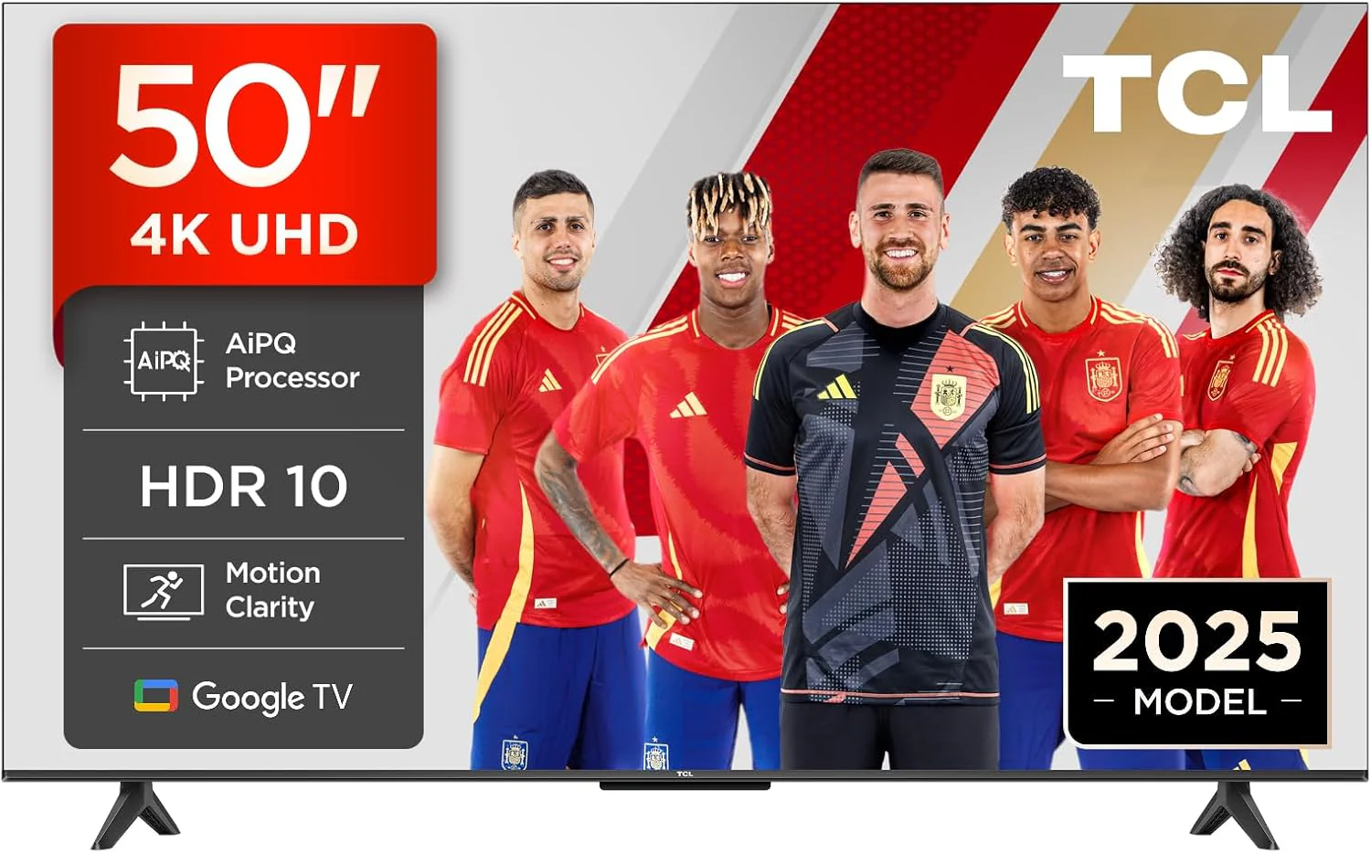TCL 50V6C TV 50 Inch 4K Smart LED TV, HDR, Google TV, Dolby Audio, Alexa and Google Assistant, Chromecast Built-in, Motion Clarity