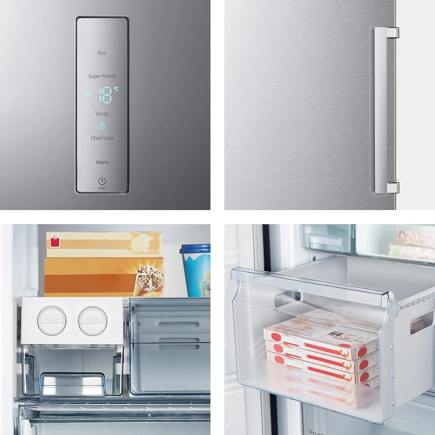 Hisense FV191N4AW2 Congelatore verticale/ Total No Frost/ Super Freeze/ Allarme porta/ Multiflow 360°/ BigBox/ 143,4 cm/ Congelatore 147 l/ 41 dB/ 205 kWh/Bianco