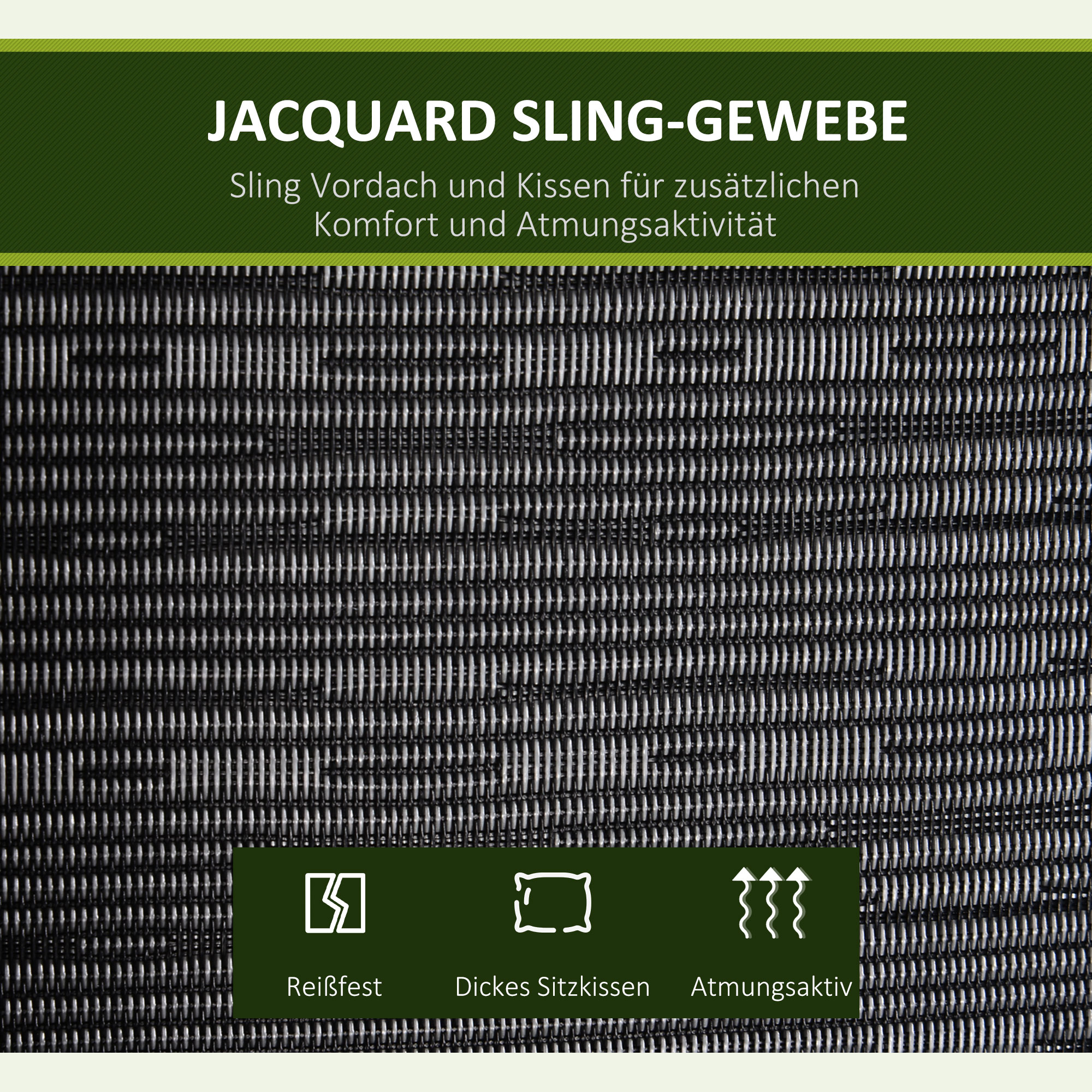 Outsunny Hollywoodschommel 3-zitten tuinschommel verstelbare zonnedak Textileen