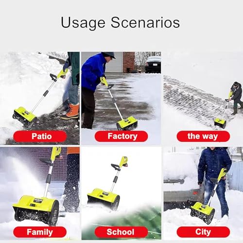 Pala da Neve elettrica Senza Fili, spazzaneve Pieghevole, spazzaneve a Spinta Manuale, Larghezza di Pulizia 33 cm, profondità 20 cm, Distanza di Lancio 8 m, spazzaneve Senza Fili brushless c : Amazon.it: Giardino e giardinaggio