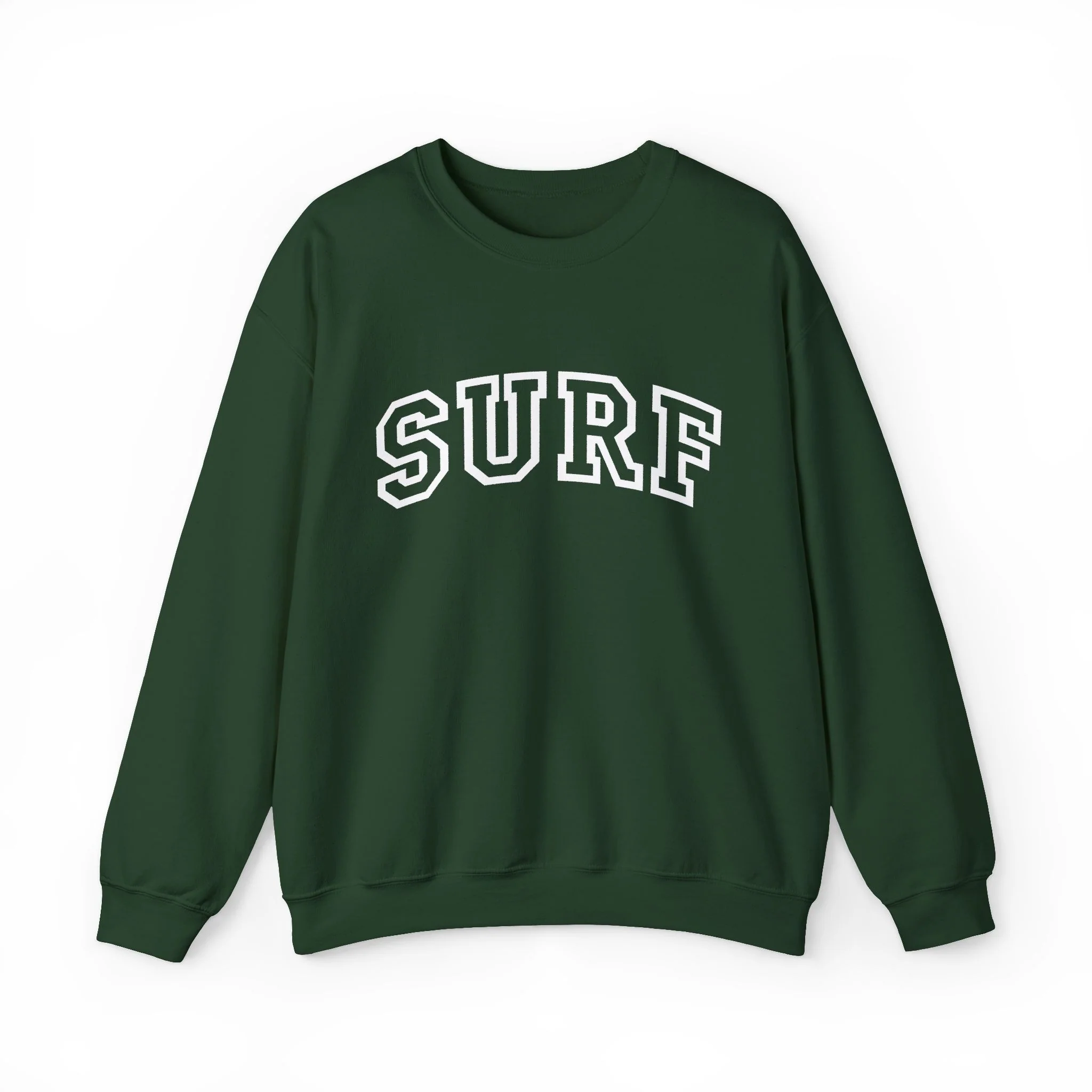 Surf Crewneck Sweatshirt - Classic Varsity Wave Pullover