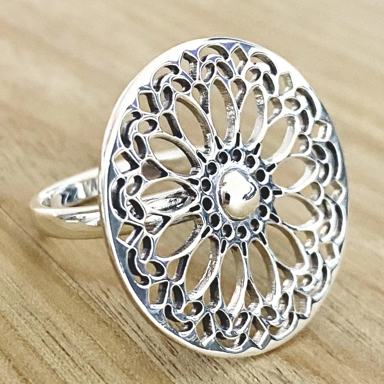 Laihas Mandala Sterling Silver Boho Ring Ass sizes