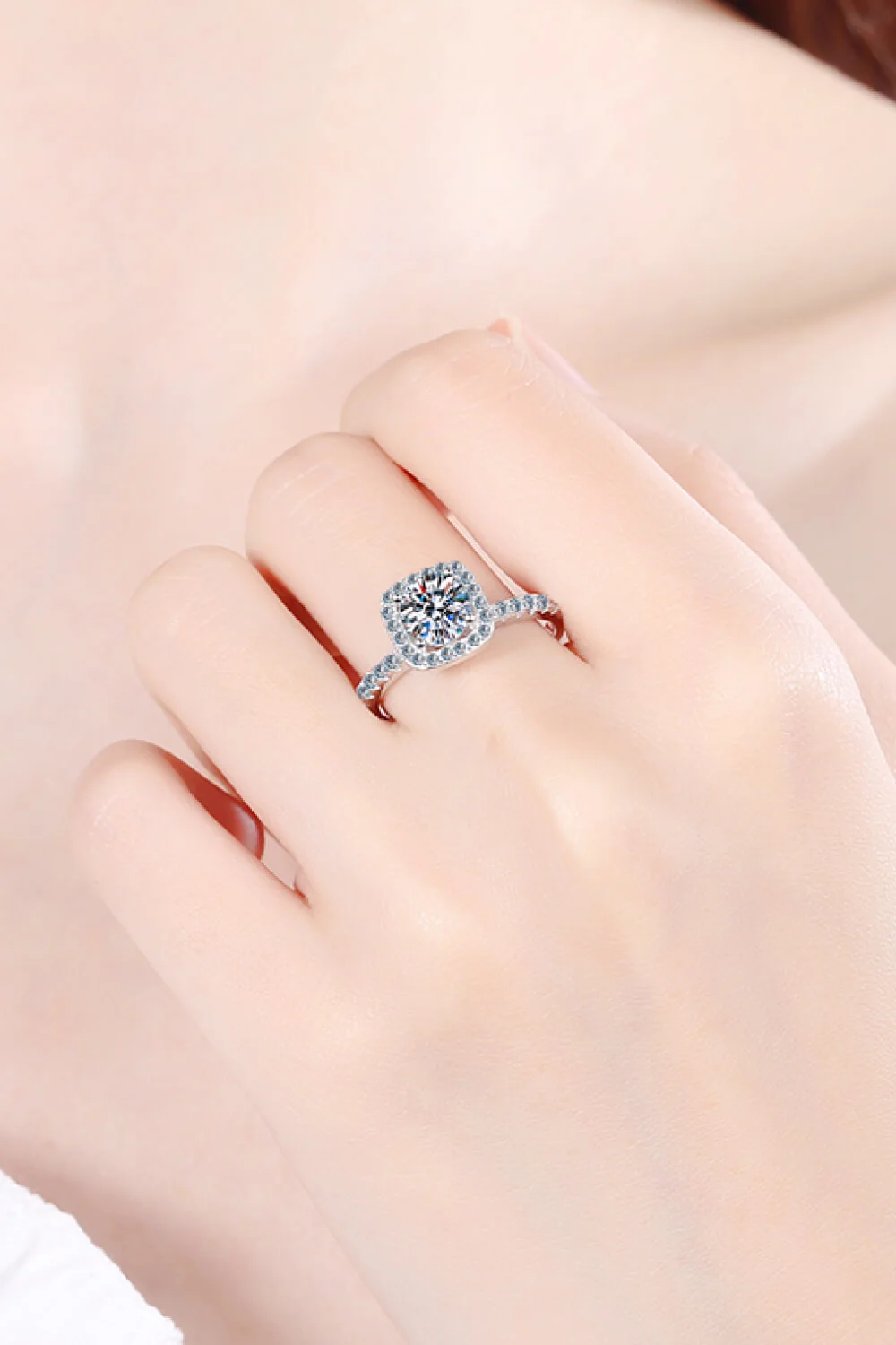 Square Moissanite Ring