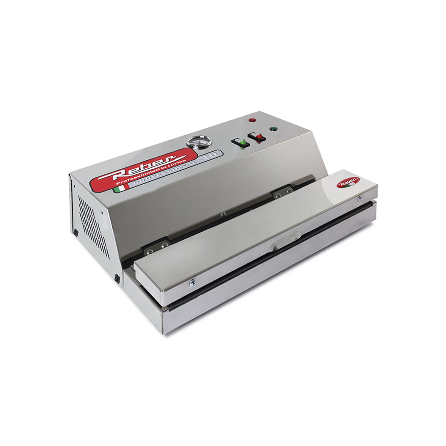 Macchina Per Sottovuoto In Acciaio Inox Con Indicatori Led 37x27x11cm