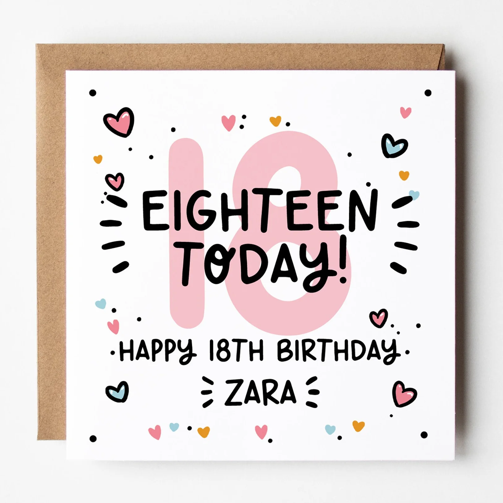 18 Today Birthday Card a?�� Personalised 18th Birthday Card For Girls a?�� Girls 18th Birthday Card a?��