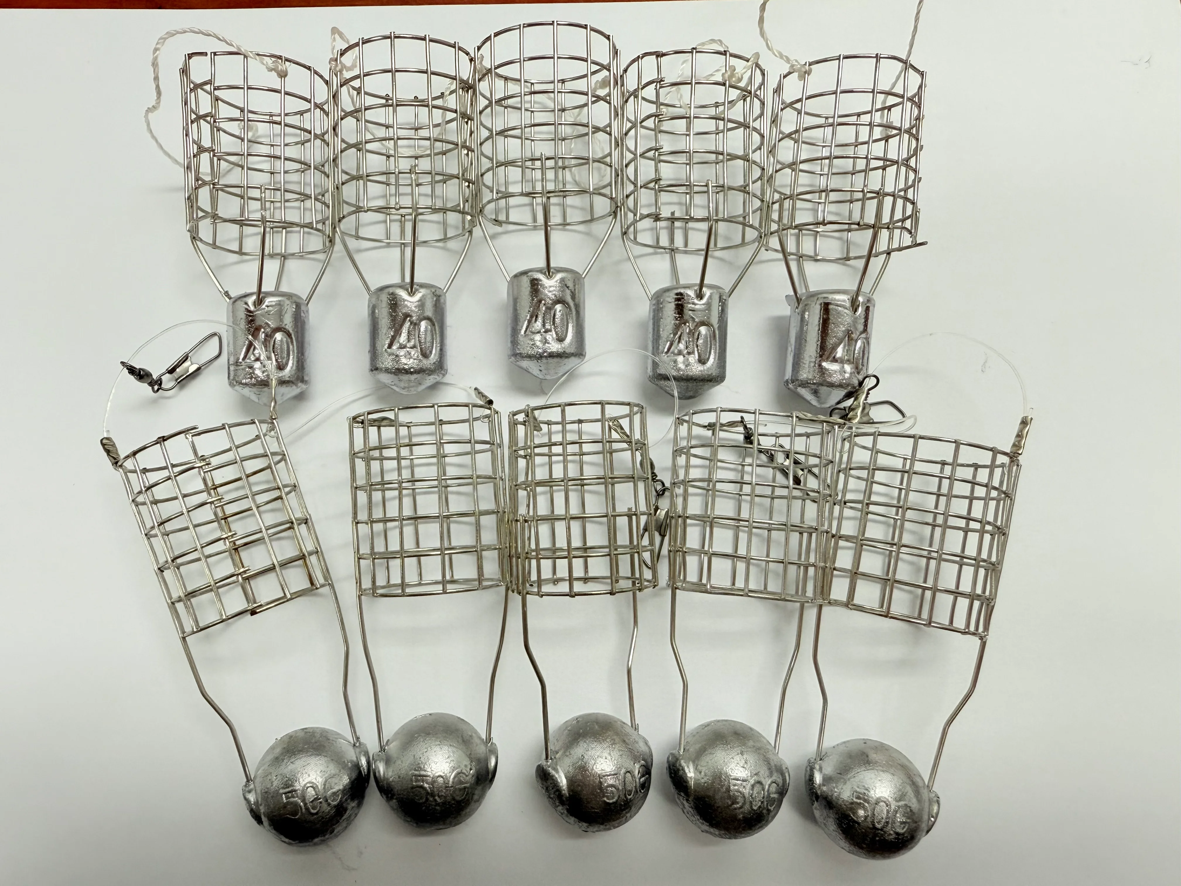 Weighted Stainless Small Berley cages 5 x 40g 5 x 50g