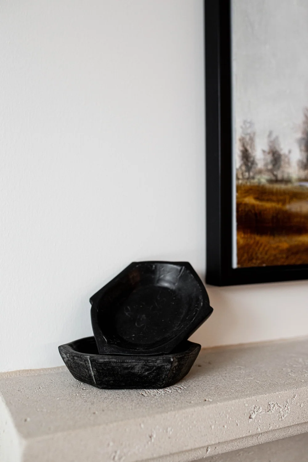 Vintage Marble Black Bowl
