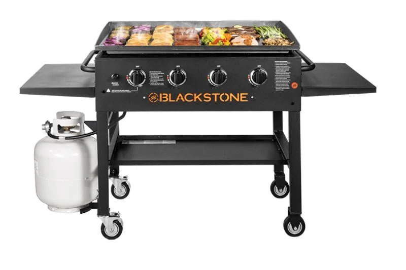 Blackstone 4 égős, 91 cm-es sütőlap grillező oldalsó polcokkal
