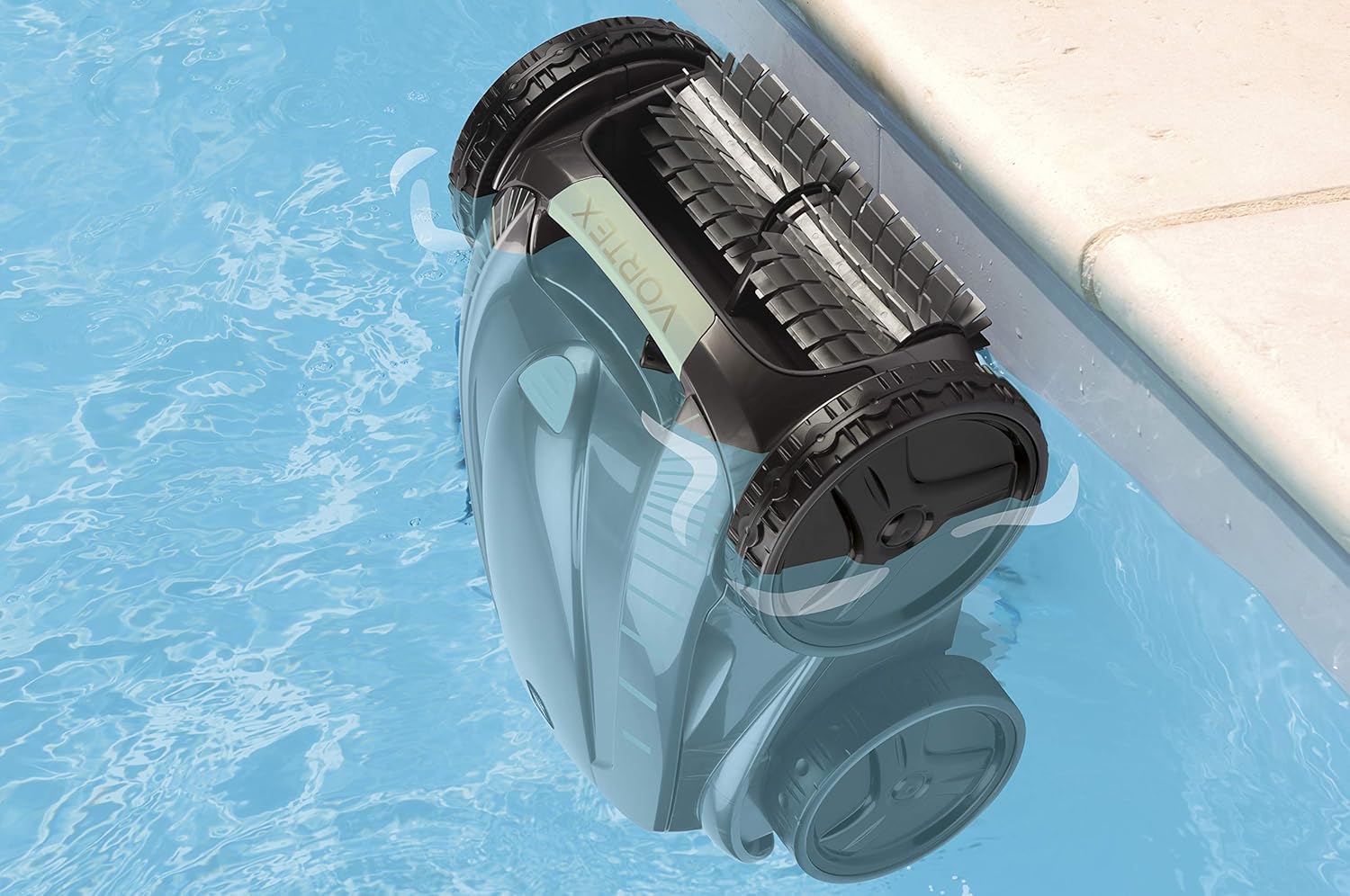 Zodiac Vortex AV35050 Robot nettoyeur autonome pour piscines jusqu’à 12 x 6 m, Nettoie le fond, les parois et la ligne d’eau et avec charriot, couleur gris