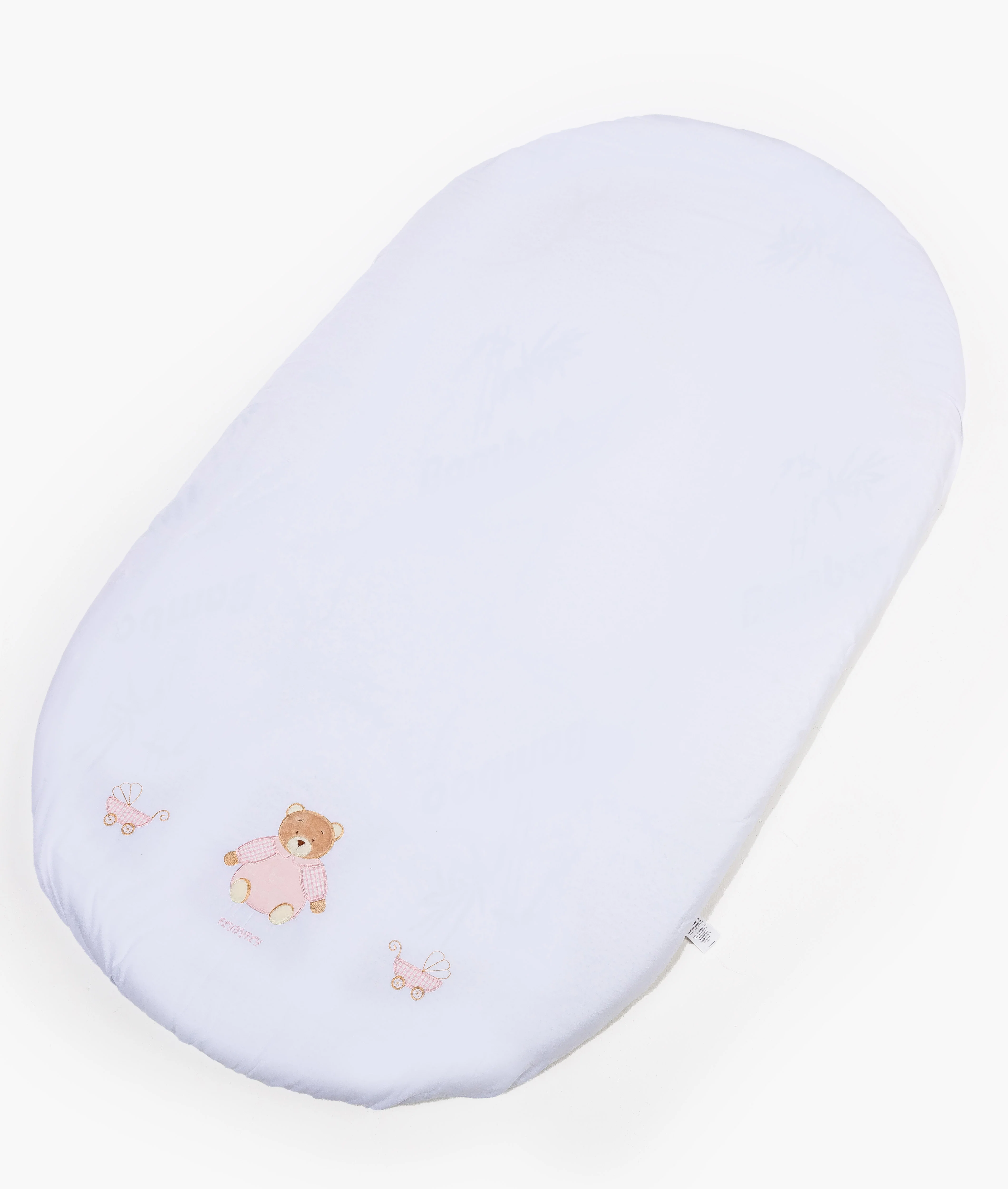 Fitted Sheet | White & Pink