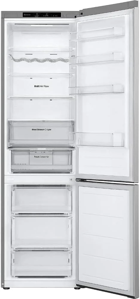 LG GBV22NCCEP Kühl-/Gefrierkombination – Smart Inverter Compressor, Total No Frost, Modern Flat Door Design, Matt Schwarz Metallic, Energieeffizienz A