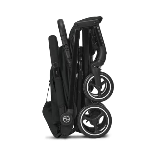 CYBEX Gold Passeggino Beezy con Cintura One Pull, Per Bambini dalla Nascita Fino a 4 Anni (Max. 22 kg), Compatto e Ergonomico, Moon Black (Nero) : Prima infanzia