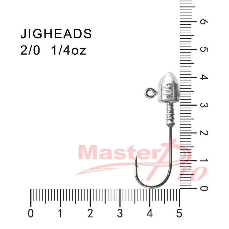 20/10 Pcs Hook Size 2/0 1/8, 1/4, 3/8 Jig Heads High Chemically Sharpened Hooks Fishing Tackle