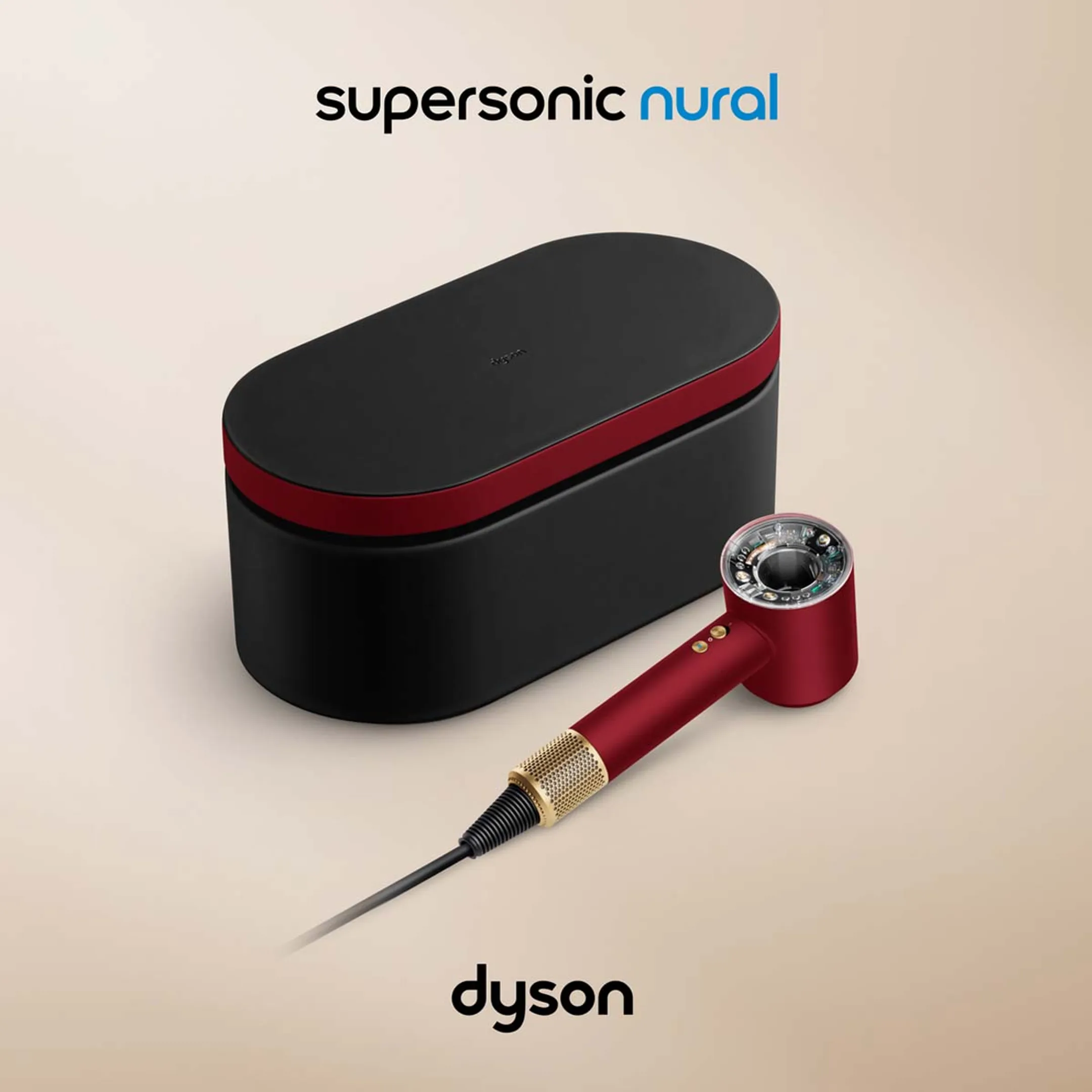 Dyson Supersonic Nural Curl+Coily Red Velvet/Gold - Limited Edition