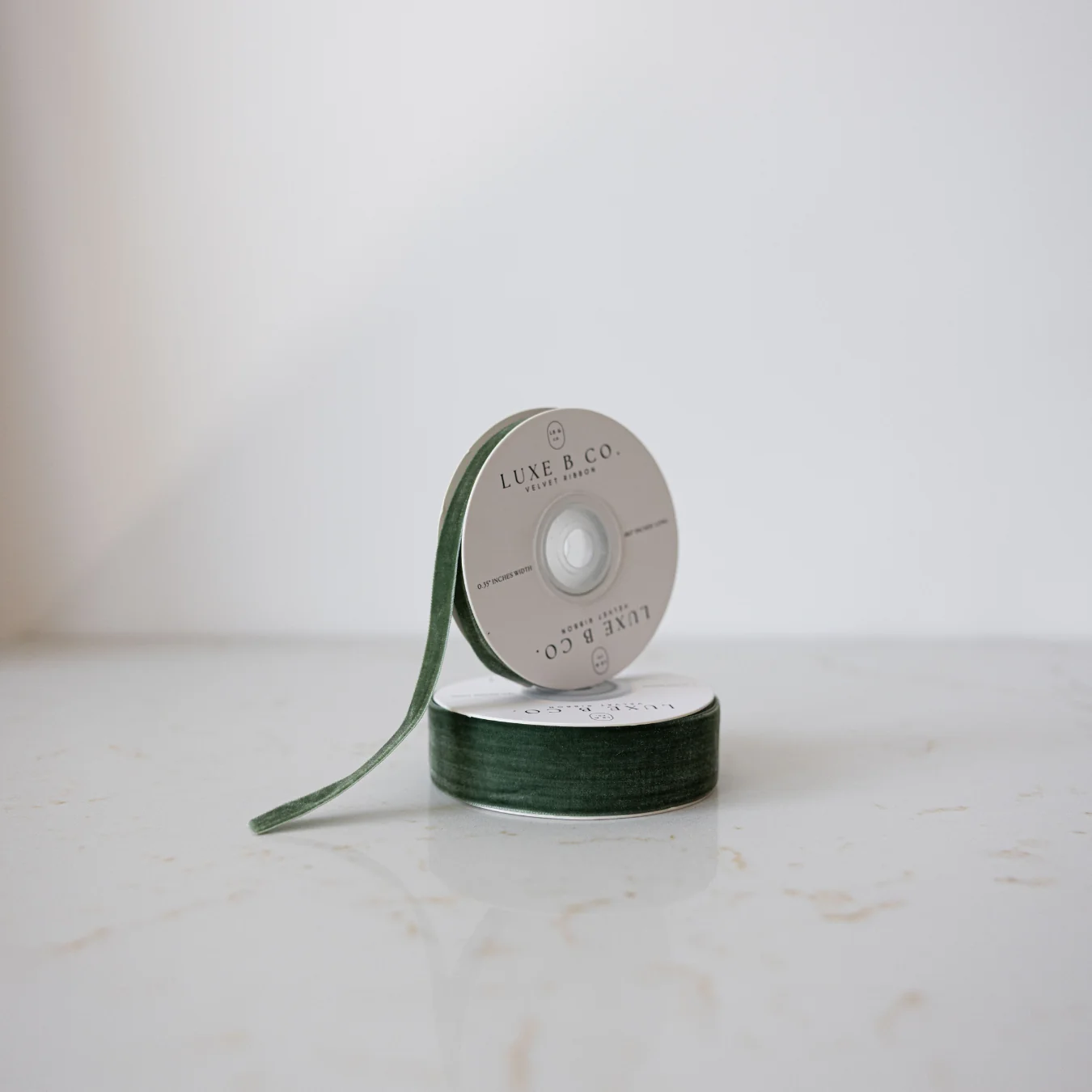 Forest Green Velvet Ribbon Holiday Decor
