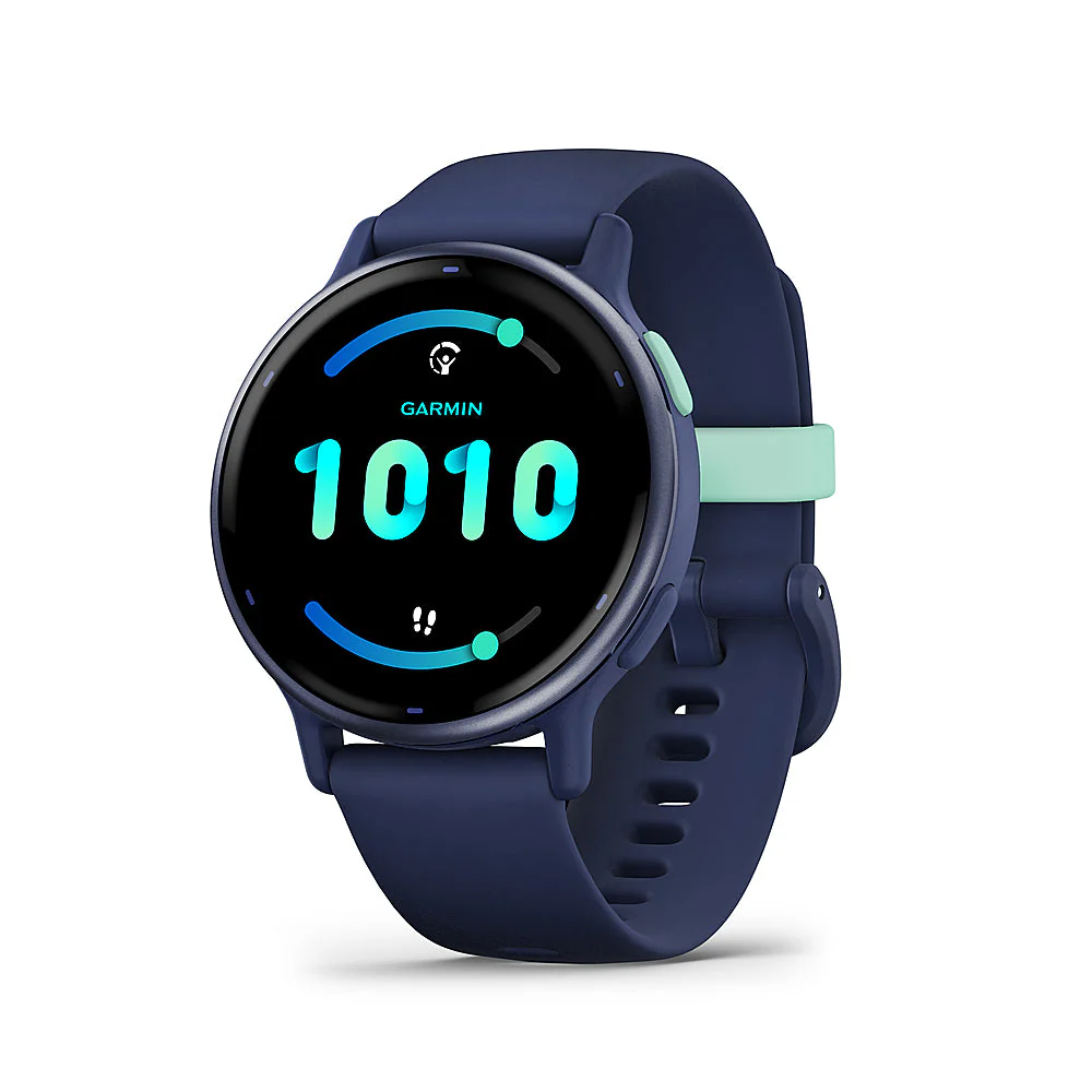 Garmin – vívoactive 5 GPS okosóra 42 mm szálerősítésű polimer – metálkék alumínium és tengerészkék