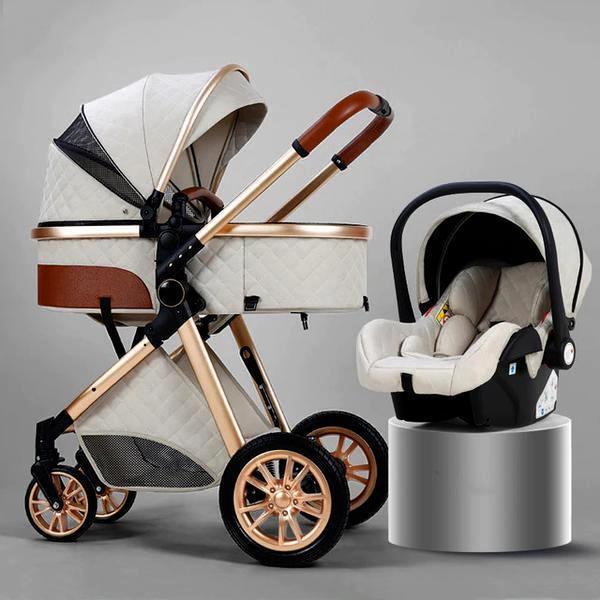 Hoogwaardige 3-in-1 Kinderwagen met Reissysteem inclusief Autostoel