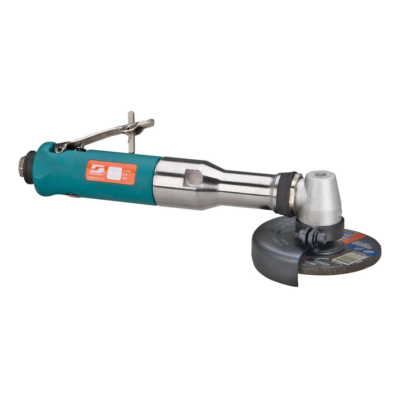 Dynabrade 54777  ~  4 Inch Diameter Extended Right Angle Type 27 Depressed Center Wheel Grinder .7 Hp 13500 Rpm Composite