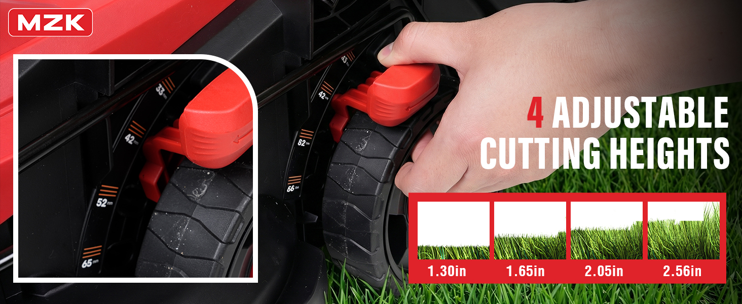 4 adjustable cutting heights