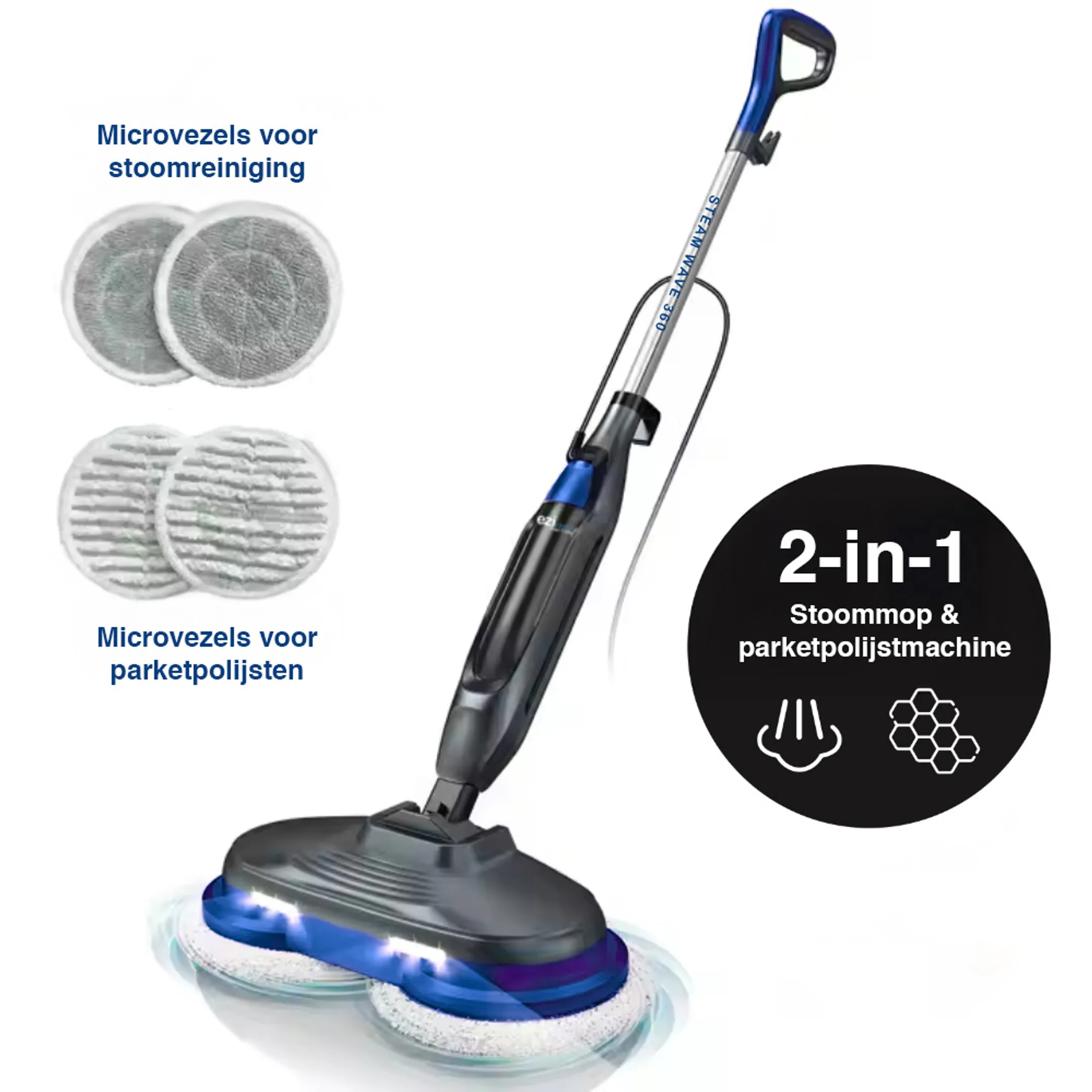 EZI CLEAN Stoomreiniger Steam Wave 360