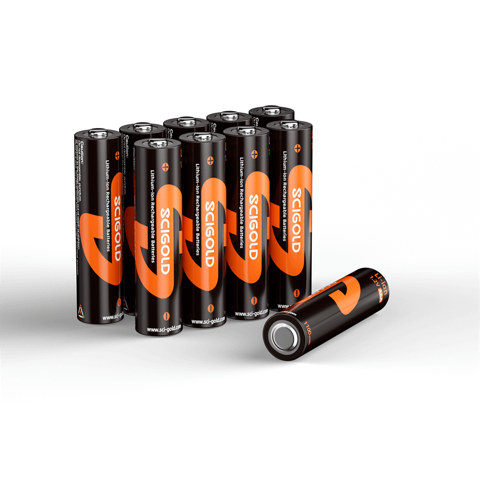 4pcs 1.5V Li-ion AAA Rechargeable Batteries 1110mWh Intense