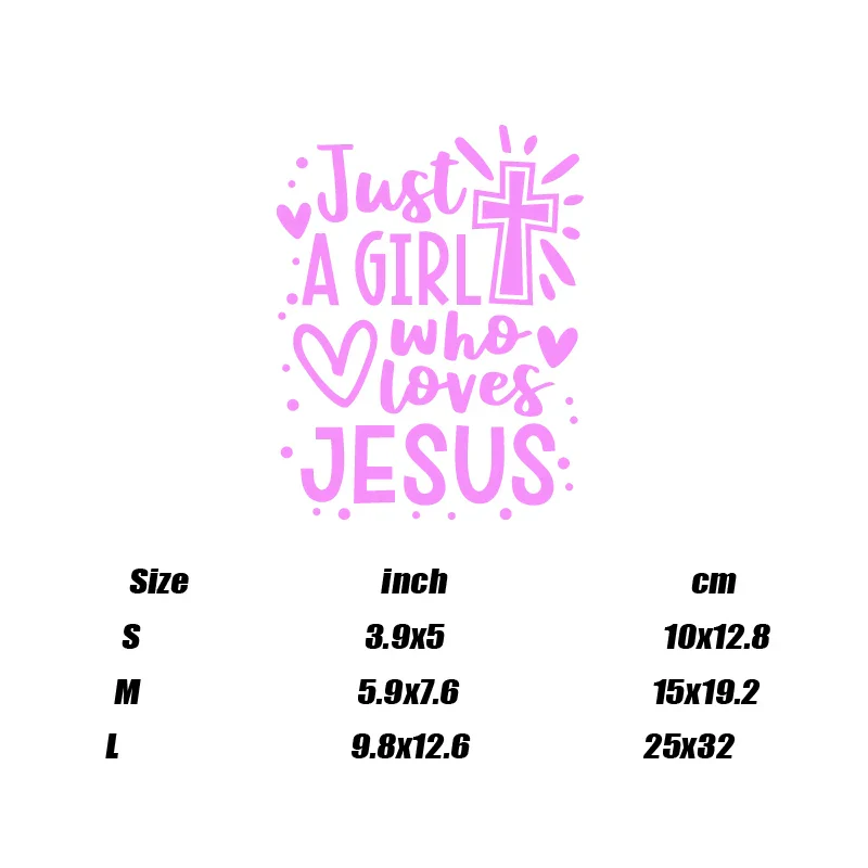 JUST A GIRL Who Loves Jesus Car Sticker |  Auto Truck Car Windshield Window Bumper Hood Vinyl Decal | Gift for her