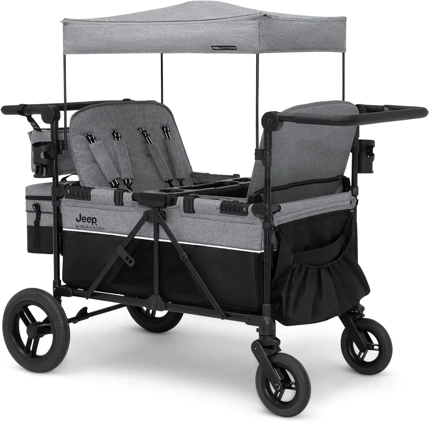 Jeep Wrangler Deluxe 4-seater stroller by Delta Children Premium Quad stroller