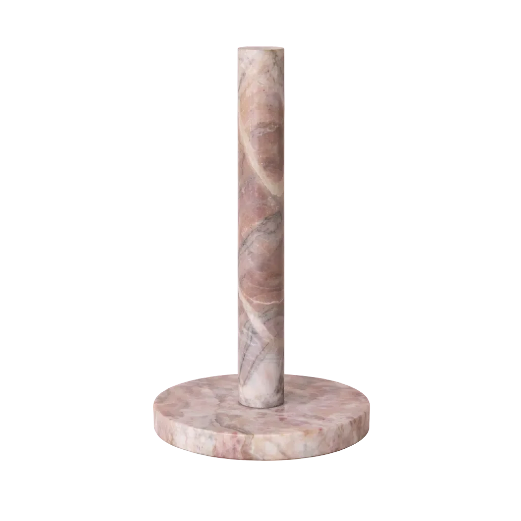 Pink Marble Paper Towel Holder