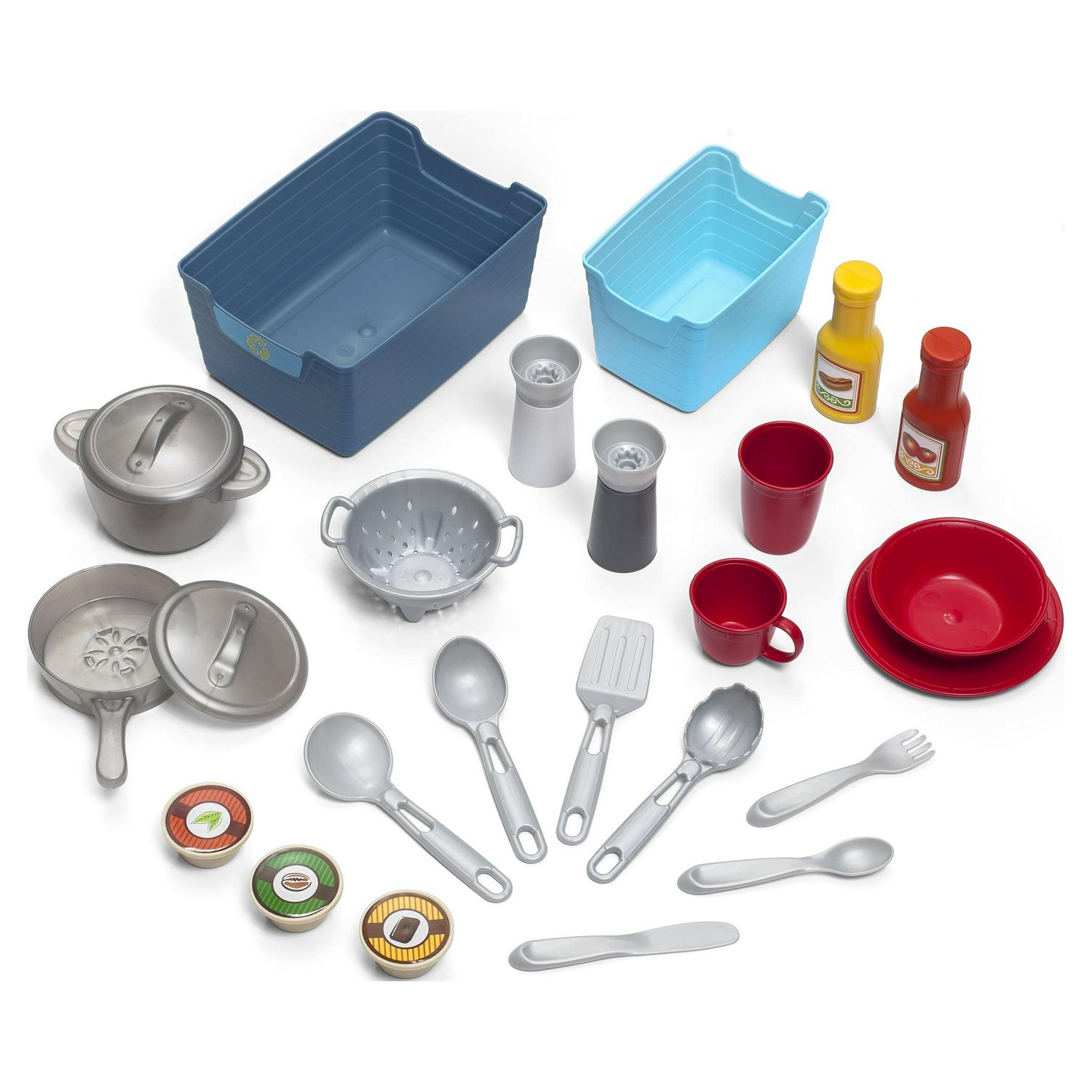 Step2 Contemporary Chef Brown and White Toddler Plastic Play Kitchen