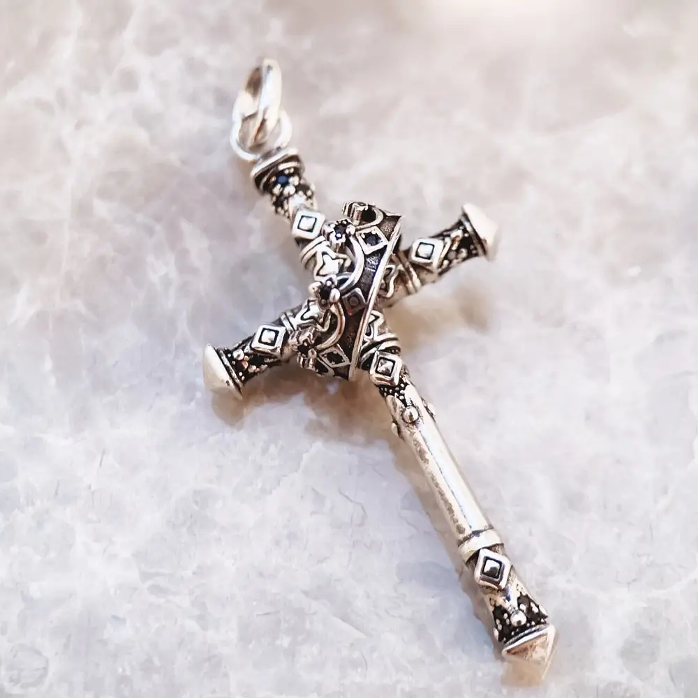 Majestic Cross Pendant | Sterling Silver Necklace Charm | Gift For Her
