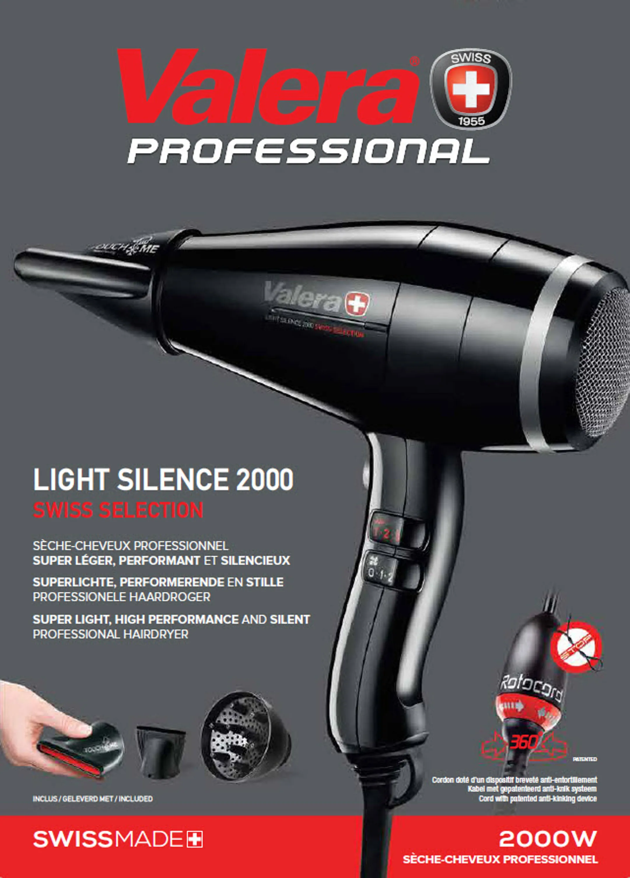 Valera Haardroger Light Silent 2000 Swiss Selection VA LS 2000