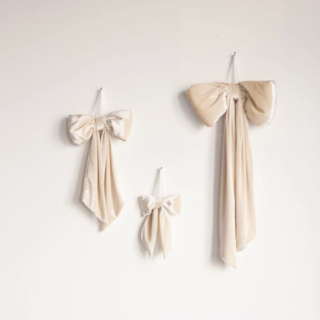 Cream Velvet Bows