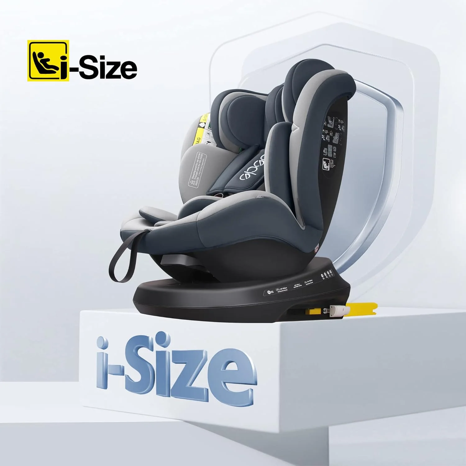 Reecle 360 Drehbar i-Size Kindersitz mit ISOFIX 40-150 cm (0-36 kg) Reboarder, ab Geburt -12 Jahre, ECE R129